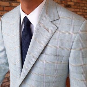 Coppley Gibson 120's Wool Silk Gibson Plaid Blazer